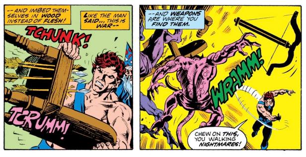 Skull The Slayer Marvel Comics action panels